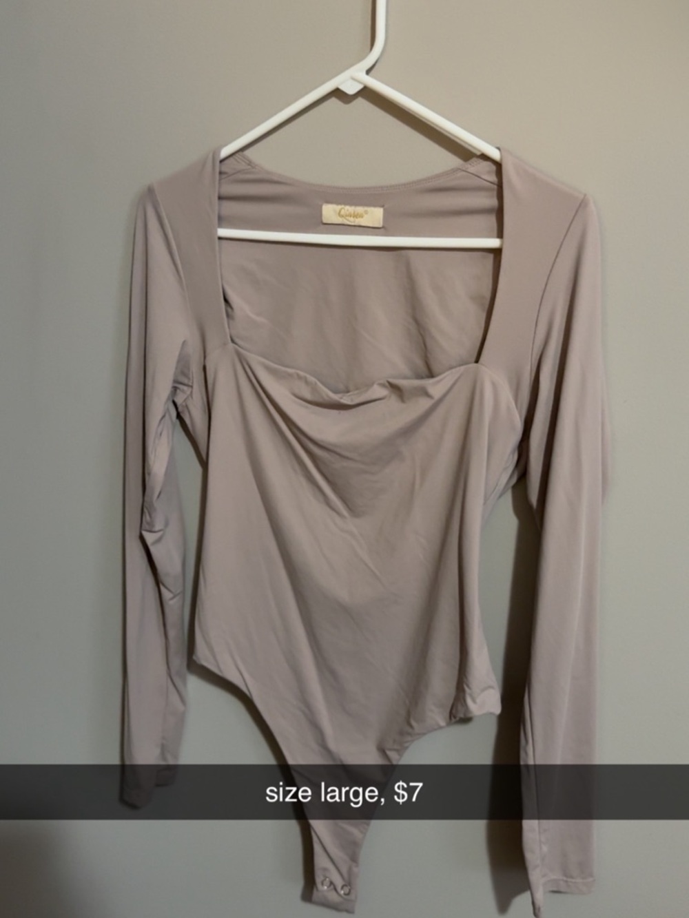Long-Sleeve Square Neck Bodysuit